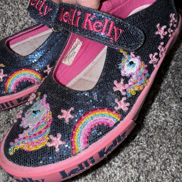 Lelli Kelly Blue Mary Jane's Size 32 Youth EUC US Size 13 - Picture 3 of 4